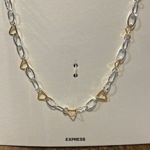 3/$18 Express Triangle/Oval Links Necklace - Dainty - New - Lot 2005